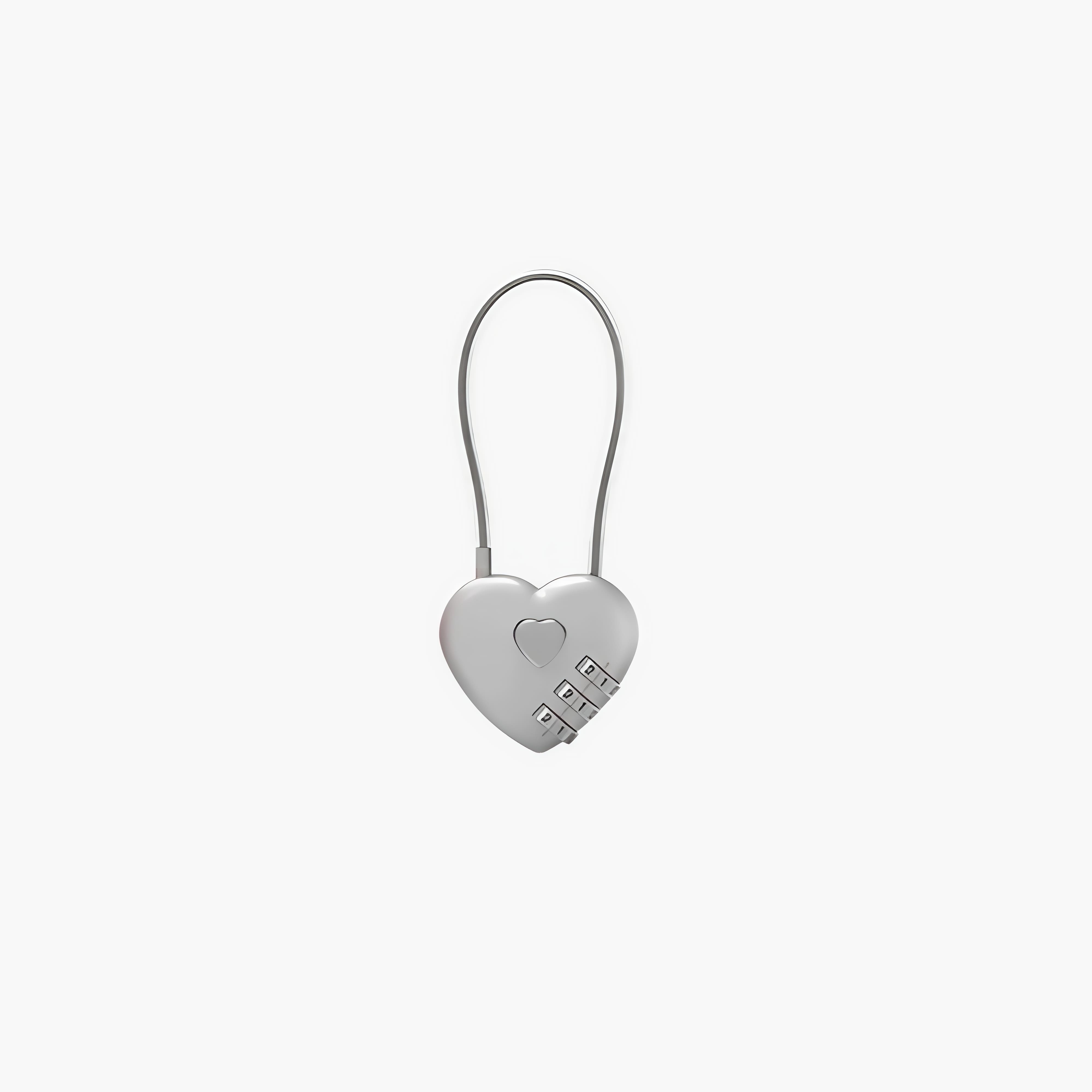 Charm Coração Cadeado