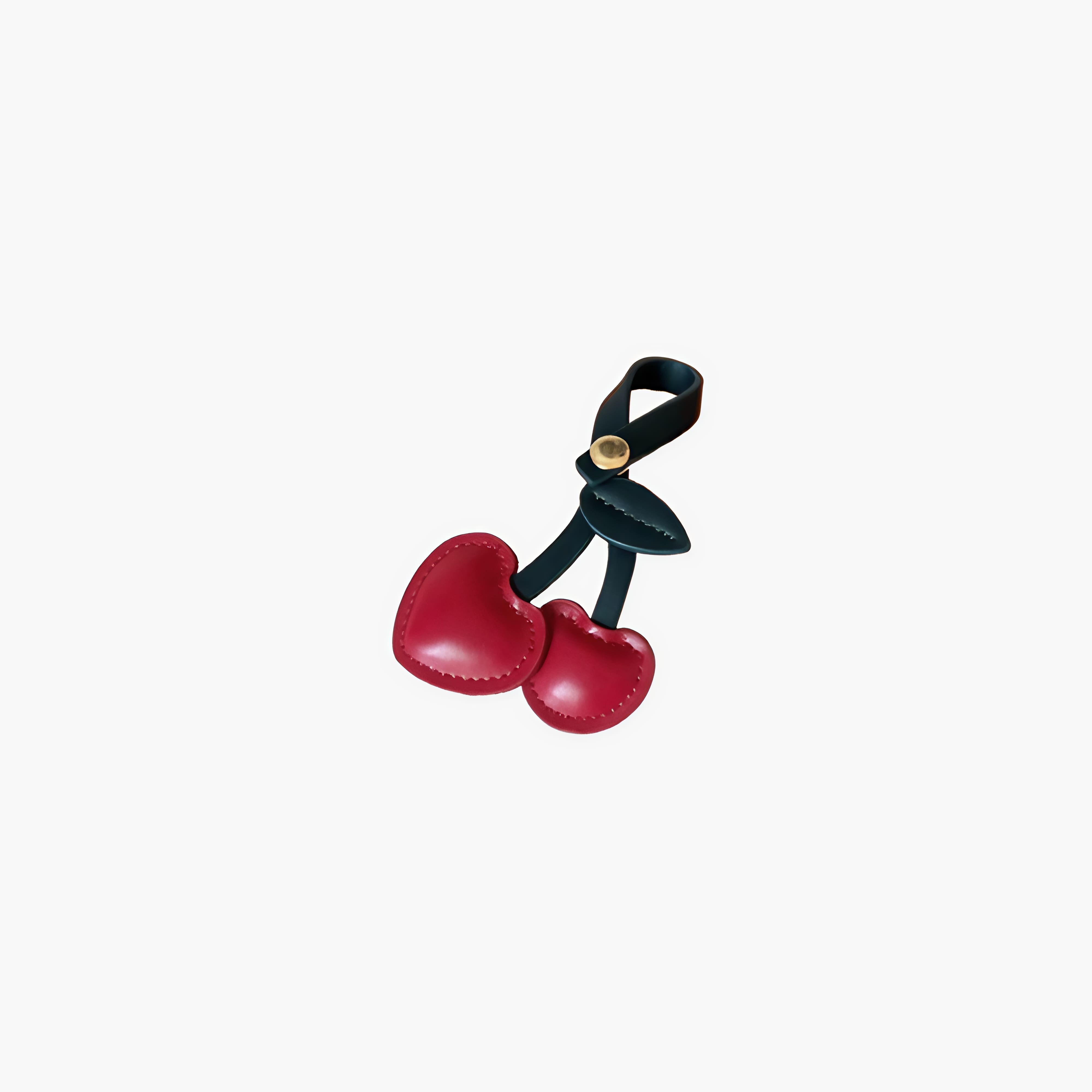 Charm Cereja em Couro